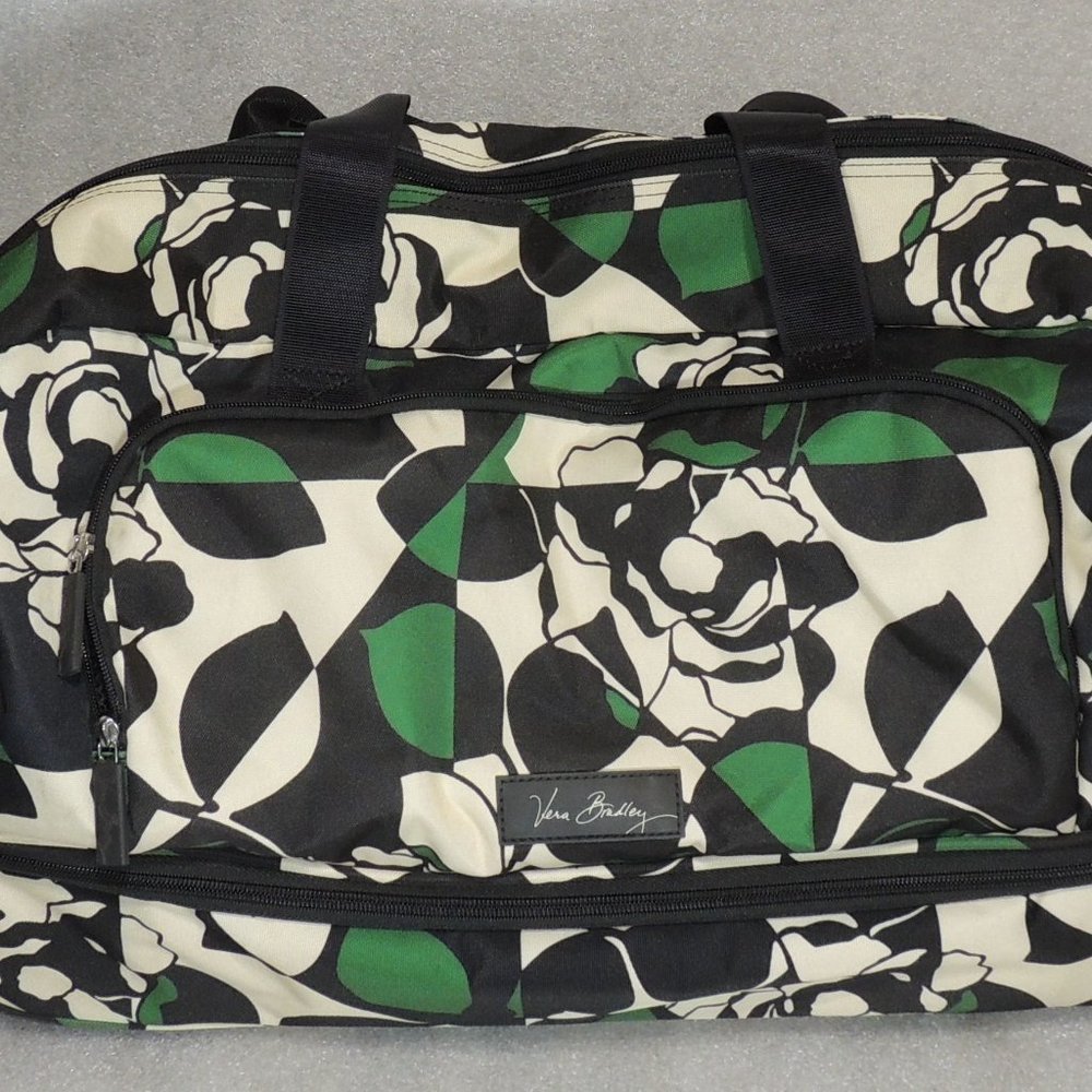 Vera Bradley "Imperial Rose" Rolling Duffel Carry-on Suitcase